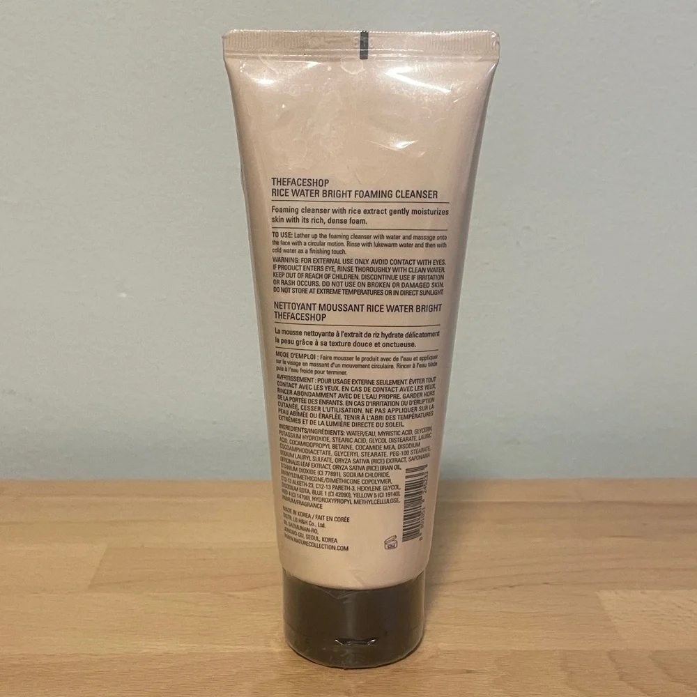 New Rice Water Bright Foaming Cleanser The Face Shop 5.0 fl oz 150 mL Sealed
